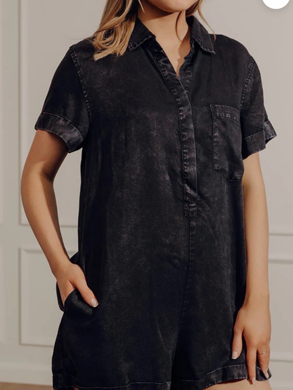 NWT Zenana Mineral Wash Romper